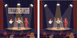 © Olga - Drama class performance with students expressing excitement on stage under spotlight