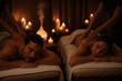 © Filip Studios - Couple enjoying a relaxing spa massage with candles