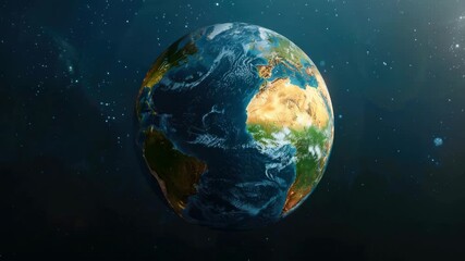 Wall Mural - planet earth in space with stars