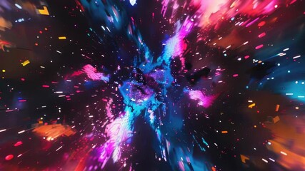 Wall Mural - Vibrant, energetic cosmic space art.