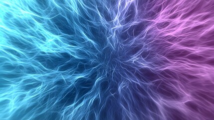 Wall Mural - the image showcases a mesmerizing abstract design with intricate, glowing lines radiating from the c