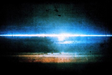 Wall Mural - Distressed, horizontal light streak across dark