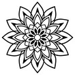 © Saikat - Black and White Floral Mandala Design.
