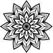 © Saikat - Black and White Floral Mandala Design.