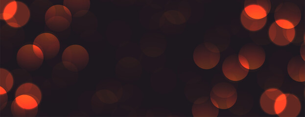 Wall Mural - bokeh style abstract dark banner with shiny effect