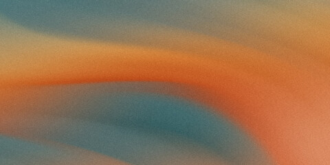 Wall Mural - a grainy abstract background features a blend of orange and blue hues, creating a textured and visua