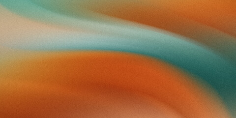 Wall Mural - a grainy abstract background showcases a blend of orange and blue, forming a textured and visually d