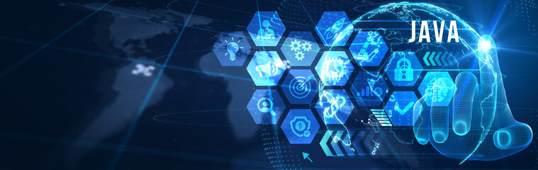 Wall Mural - software, web development, programming concept. programming languages java and program. software dev