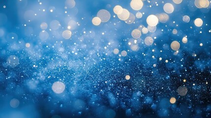 Abstract bokeh background of blue and gold