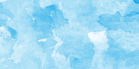 Canvas Print - abstract white and blue watercolor paper texture illustration for grunge design, abstract hand paint