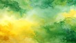 © anggita - Green yellow watercolor texture.