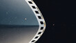 © Sawah - Dreamlike cinematic visuals with film strip and ethereal space backdrop creating a nostalgic and artistic representation of moving image media