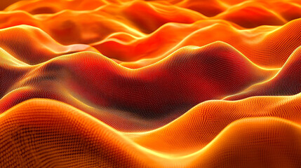 Abstract orange wavy surface