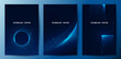 © Aneg - Futuristic digital blue line technology poster, glowing lines innovation and connection network background for tech event poster or presentation product business