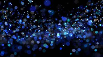 Wall Mural - cosmic sparkles: an abstract arrangement of shimmering, bokeh-style light particles. captured in a v