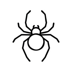 Black outline spider illustration