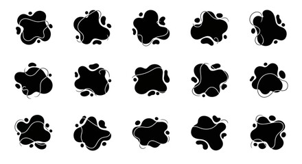 Wall Mural - Modern abstract blobs for web design backgrounds and creative graphic design elements and stylish social media overlays