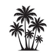 © CreativeDH - Group of tropical palm trees in a silhouette