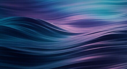 Wall Mural - flowing blue and purple abstract wave pattern