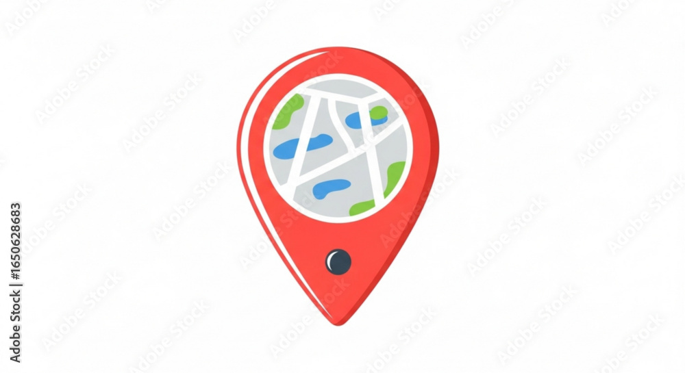 Red map pin location icon vector for gps navigation and travel ...