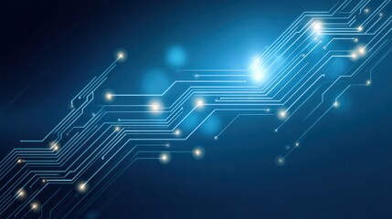 Wall Mural - innovative technology event showcasing digital circuit designs virtual platform graphic representati