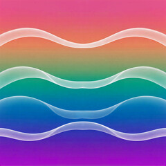 Wall Mural - pastel gradient waves flow across the background