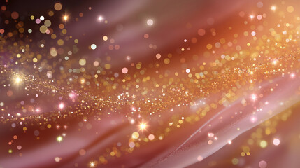 Wall Mural - abstract sparkle: a captivating abstract image that has a beautiful wave of golden light and particl