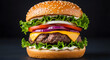 © Ummay - Juicy Cheeseburger with Fresh Lettuce and Tomato hamburger
