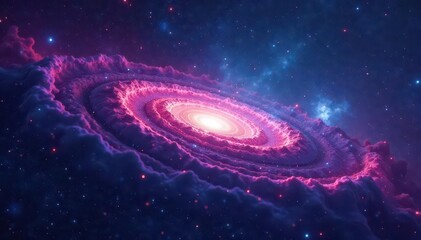 Wall Mural - Cosmic nebula swirls across a dark starry expanse , cosmic dust, design, wonder