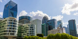 Skyline of La Défense, the high-rise business district west of Paris, France