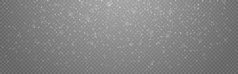 Wall Mural - snow background with white falling snowflakes. christmas snowfall for holiday, seasonal or magical d