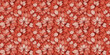 © Максим Новосветлов - Seamless floral pattern with red beautiful flowers, modern digital painting with bright, exaggerated petals. Organic curves, clean lines, crisp edges, bold design