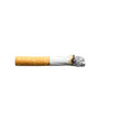 © Nazmus - Cigarette butt is on a white background with a lot of ash and smoke