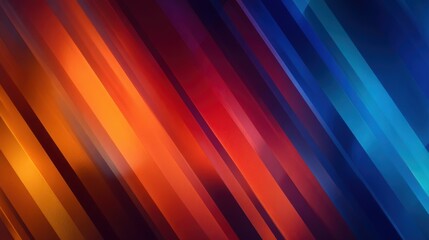 Wall Mural - vibrant diagonal lines in warm and cool tones create a dynamic abstract background for creative proj
