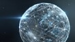© dee-nesia - A digital globe showcasing interconnected networks with glowing nodes and lines, representing global connections.