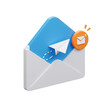 © Muhammad - Detailed 3D Rendering Open Email with Paper Airplane Notification Icon