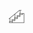 © Tunzala - building stairs railing icon sign vector