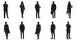 © Lhvect02 - Ten Business People Silhouettes Diverse Poses