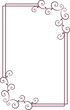 © Seed of Art Design - Plum Elegant Border Frame Swirls & Leaves Illustration Vector PNG Transparent Image