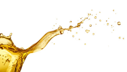 Wall Mural - golden liquid burst against a clean isolated transparent backdrop showcases dynamic fluid movement