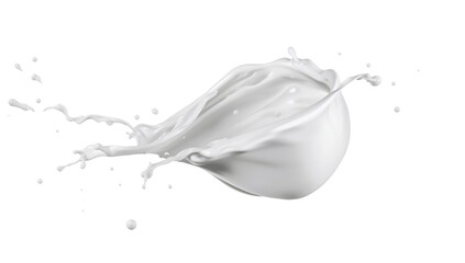 Wall Mural - dynamic fluid motion, a splash of creamy white liquid frozen mid-air for pure aesthetic display
