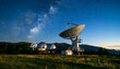 © Dimas - Astronomical Observatory at Night Under Starry Sky with Milky Way and Satellite Dish