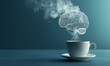© Jae - Mindful coffee break enhancing wellness through mindfulness home office digital art calm environment close-up brain health concept