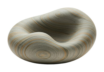 Artistic curved bowl display modern home decorative object indoor contemporary isolated on transparent background