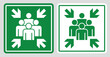 © SystemDirect - assembly point emergency sign vector illustration isolated design