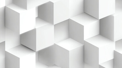 A modern abstract background featuring a three-dimensional arrangement of white cubes, perfect for design projects.