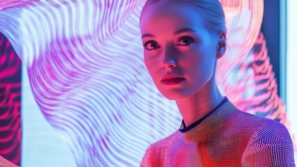 Wall Mural - explore the artistic blend of colors and light in this mesmerizing footage. ideal for projects that 