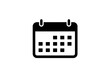 © mian - Minimalist Calendar Icon: Black and White isolated on transparent background