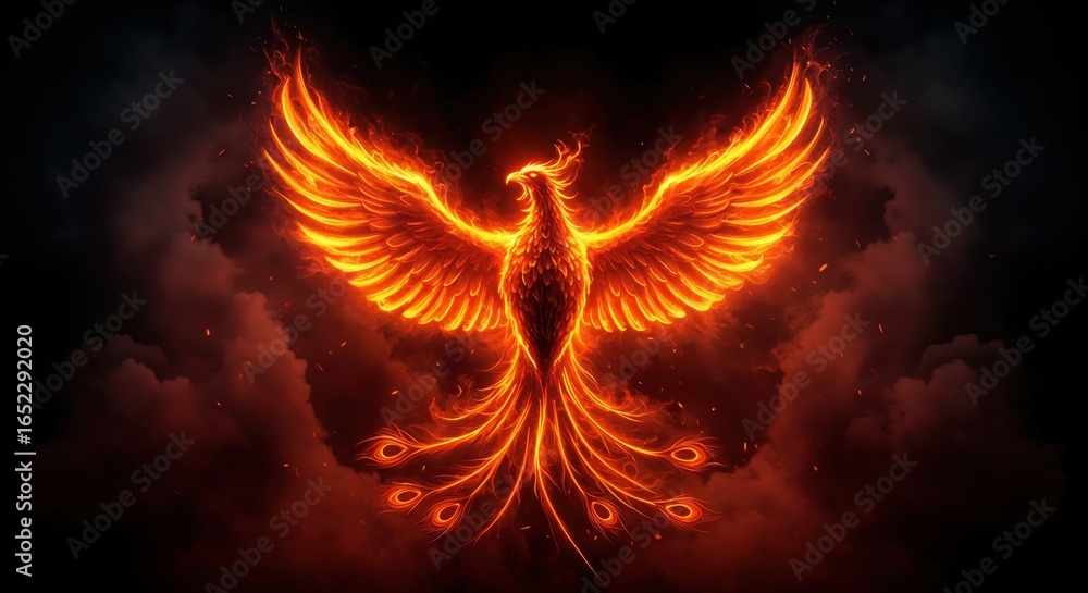 Phoenix Rising: A majestic phoenix, a symbol of rebirth and renewal ...