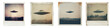 © PNGSTOCK - Vintage Polaroid UFO sightings collection, mysterious unidentified flying objects hovering over rural landscapes, retro science fiction alien encounter footage PNG set Transparent background